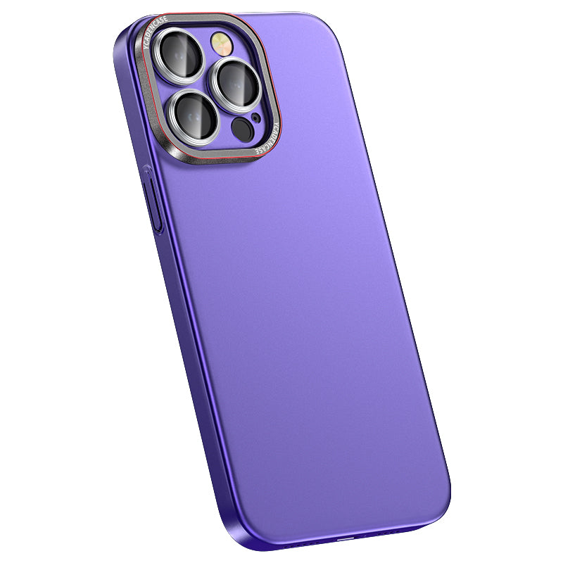 Anti-Dust Phone Case for iPhone 13 Pro 6.1 inch , Matte PC Protective Cover with Camera Lens Protector - Blue-Gray Anti-Dust Phone Case for iPhone 13 Pro 6.1 inch , Matte PC Protective Cover with Camera Lens Protector - Blue-Gray
